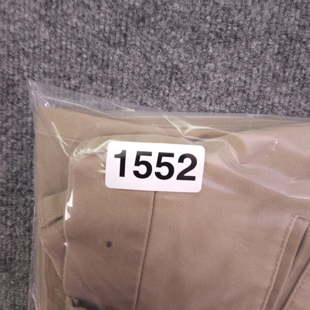 Jos. A. Bank Pants Mens 36x30 Beige Traveler Tailored Fit Flat Front 100% Cotton